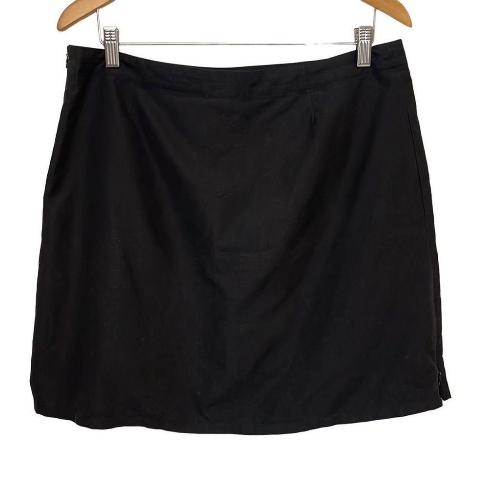 Patagonia Womens Active Skort Inner Shorts Mini Side Zip Pocket Black Size 12